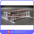 Retail shelf tape attached adjustable divider and pusher system